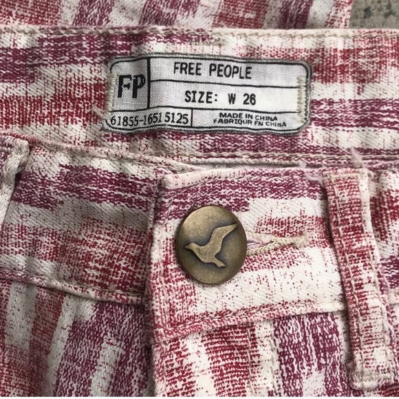 Free People Chevron Print Cropped Skinny Jeans - Picture 7 of 7